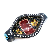 Братина «Ладья» из цельного дерева инкрустированная перламутром (16.5×10×3.5 см) G купить в интернет магазине подарков ПраздникШоп