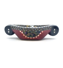 Братина «Ладья» из цельного дерева инкрустированная перламутром (16.5×10×3.5 см) G купить в интернет магазине подарков ПраздникШоп