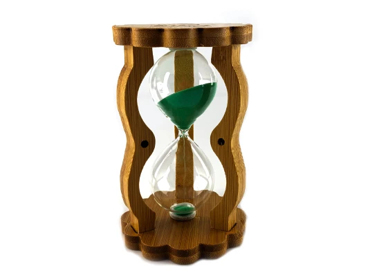 Часы песочные в бамбуке зеленый песок (10 мин) (14.5×8.5×5.5 см) купить в интернет магазине подарков ПраздникШоп