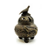 Аромакурительница«Птицы на ветке» для благовоний бронзовая (11.5×10×10 см) купить в интернет магазине подарков ПраздникШоп