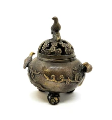 Аромакурительница«Птицы на ветке» для благовоний бронзовая (11.5×10×10 см) купить в интернет магазине подарков ПраздникШоп