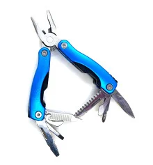 Нож-плоскогубцы с набором инструментов синий (9 в1) (7×3.5×2 см) купить в интернет магазине подарков ПраздникШоп