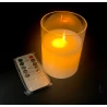 Свічка з Led підсвічуванням з полум'ям, що рухається, і пультом управління (10×7.5×15 см)