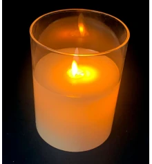Свеча с Led подсветкой с движущимся пламенем и пультом управления (10×7.5×15 см) купить в интернет магазине подарков ПраздникШоп