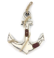 Якорь деревянный белый (44×27×1.5 см) купить в интернет магазине подарков ПраздникШоп