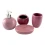 Набор для ванной керамический розовый (17×14×10 см)