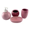 Набір для ванної кімнати керамічний рожевий (17×14×10 см)