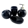 Набор для ванной керамический черный (17×14×10 см)