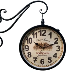 Часы станционные двухсторонние (d-30 см 50×55×9 см) купить в интернет магазине подарков ПраздникШоп