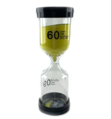 Часы песочные 60 мин желтый песок (13×5.5×5.5 см) купить в интернет магазине подарков ПраздникШоп