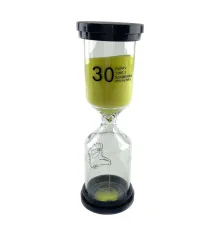 Часы песочные 30 мин желтый песок (13.5×4.5×4.5 см) купить в интернет магазине подарков ПраздникШоп