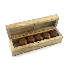 Игральные кости в деревянном футляре (12.7×4×4 см) купить в интернет магазине подарков ПраздникШоп