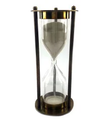 Часы песочные из бронзы на 6 минут. (d-6 см h-14.5 см) купить в интернет магазине подарков ПраздникШоп