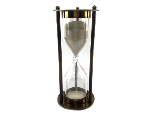 Часы песочные из бронзы на 6 минут. (d-6 см h-14.5 см) купить в интернет магазине подарков ПраздникШоп