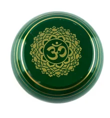 Чаша поющая бронзовая «Будда» зеленая (d-13.8 см h-6.5 см) купить в интернет магазине подарков ПраздникШоп