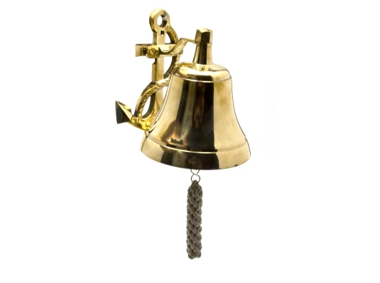 Колокол-рында «Якорь» бронзовый (19×15.5×15 см) купить в интернет магазине подарков ПраздникШоп