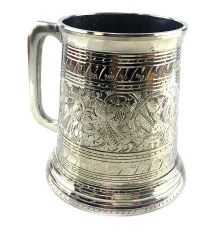 Кружка бронзовая серебристая (14×11.4×10.9 см) 400 мл купить в интернет магазине подарков ПраздникШоп