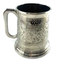 Кружка бронзовая серебристая (14×11.4×10.9 см) 400 мл купить в интернет магазине подарков ПраздникШоп