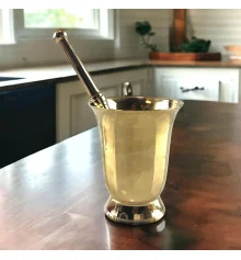 Ступка с пестиком бронзовая (d-8.5 см h-10.7 см) купить в интернет магазине подарков ПраздникШоп