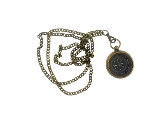 Компас карманный на цепочке бронза (d-3.3 купить в интернет магазине подарков ПраздникШоп