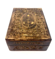 Шкатулка из мангового дерева (20.5×15×7 см) купить в интернет магазине подарков ПраздникШоп