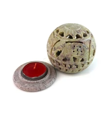 Подсвечник Аромакурительница из мыльного камня (7.5×7.8×4.8 см) купить в интернет магазине подарков ПраздникШоп