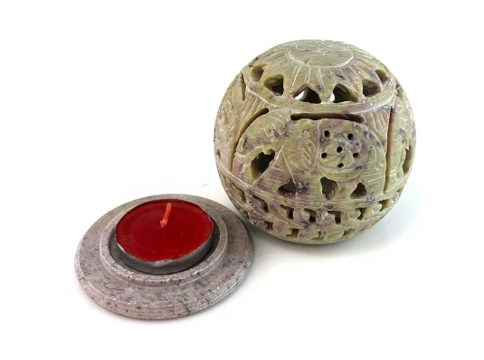 Подсвечник Аромакурительница из мыльного камня (7.5×7.8×4.8 см) купить в интернет магазине подарков ПраздникШоп