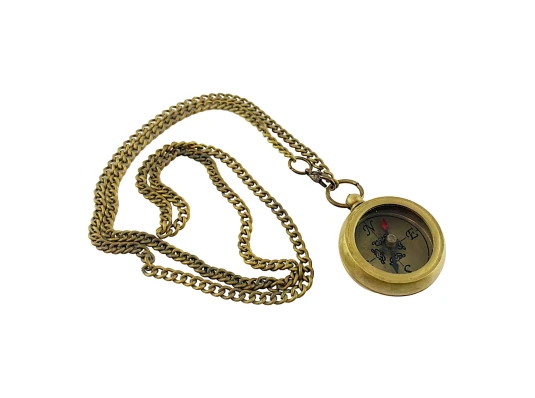 Компас карманный на цепочке бронза (d-3.3 купить в интернет магазине подарков ПраздникШоп