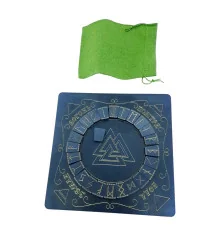 Рунический комплект : темные руны с темным руническим алтарем на украинсом языке и мешочком купить в интернет магазине подарков ПраздникШоп