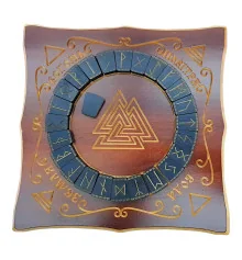 Рунический комплект : темные руны с эксклюзивным рун. алтарем на украинсом языке и мешочком купить в интернет магазине подарков ПраздникШоп