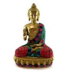 Будда бронзовый бирюза купить в интернет магазине подарков ПраздникШоп