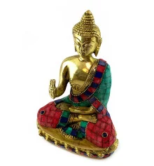 Будда бронзовый бирюза купить в интернет магазине подарков ПраздникШоп