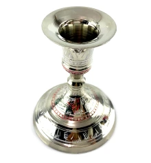 Подсвечник бронзовый хромированный цветной (9.5×4.7×7.5 см) купить в интернет магазине подарков ПраздникШоп