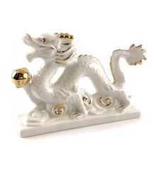 Дракон фарфоровый (14×13×5 см) купить в интернет магазине подарков ПраздникШоп
