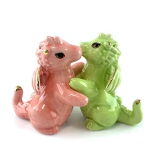 Солонка и перечница фарфоровые «Драконы» (8×5×3 см) купить в интернет магазине подарков ПраздникШоп