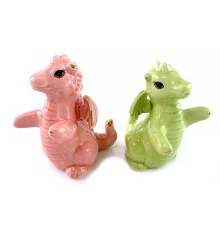 Солонка и перечница фарфоровые «Драконы» (8×5×3 см) купить в интернет магазине подарков ПраздникШоп