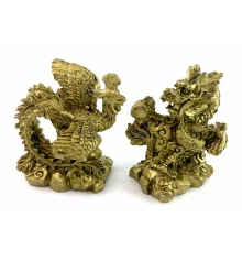 Дракон и Феникс каменная крошка (дракон 8×7×4.6 см купить в интернет магазине подарков ПраздникШоп
