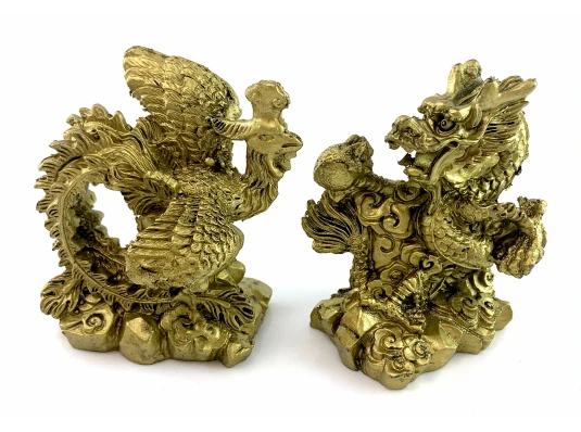 Дракон и Феникс каменная крошка (дракон 8×7×4.6 см купить в интернет магазине подарков ПраздникШоп