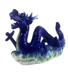 Дракон фарфор синий (16.5×27.5×7.3 см) купить в интернет магазине подарков ПраздникШоп