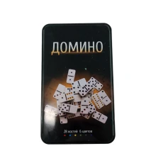 Домино в черном металлическом боксе (19×11.5×3.5 см) купить в интернет магазине подарков ПраздникШоп