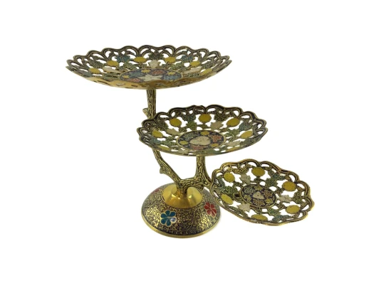 Фруктовница бронзовая 3 х яруcная купить в интернет магазине подарков ПраздникШоп
