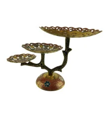 Фруктовница бронзовая 3 х яруcная купить в интернет магазине подарков ПраздникШоп