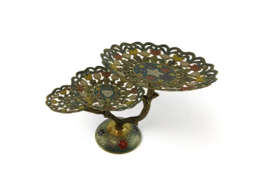 Фруктовница бронзовая 3 х яруcная купить в интернет магазине подарков ПраздникШоп