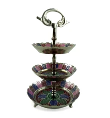 Конфетница бронзовая серебристая (21×10×12 см) купить в интернет магазине подарков ПраздникШоп