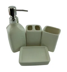 Набор для ванной керамический «Молочный» купить в интернет магазине подарков ПраздникШоп