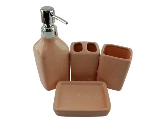 Набор для ванной керамический «Розовый» купить в интернет магазине подарков ПраздникШоп