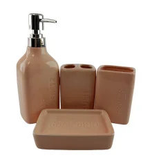 Набор для ванной керамический «Розовый» купить в интернет магазине подарков ПраздникШоп