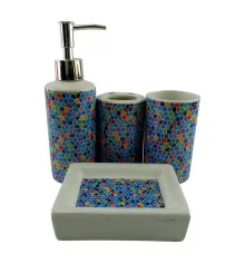 Набор для ванной керамический «Мозаика синяя» купить в интернет магазине подарков ПраздникШоп