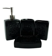 Набор для ванной керамический «Черный» купить в интернет магазине подарков ПраздникШоп