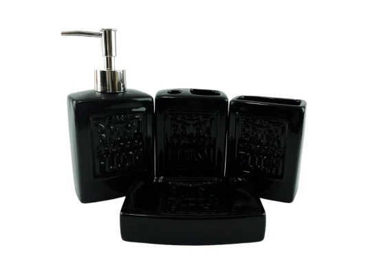 Набор для ванной керамический «Черный» купить в интернет магазине подарков ПраздникШоп